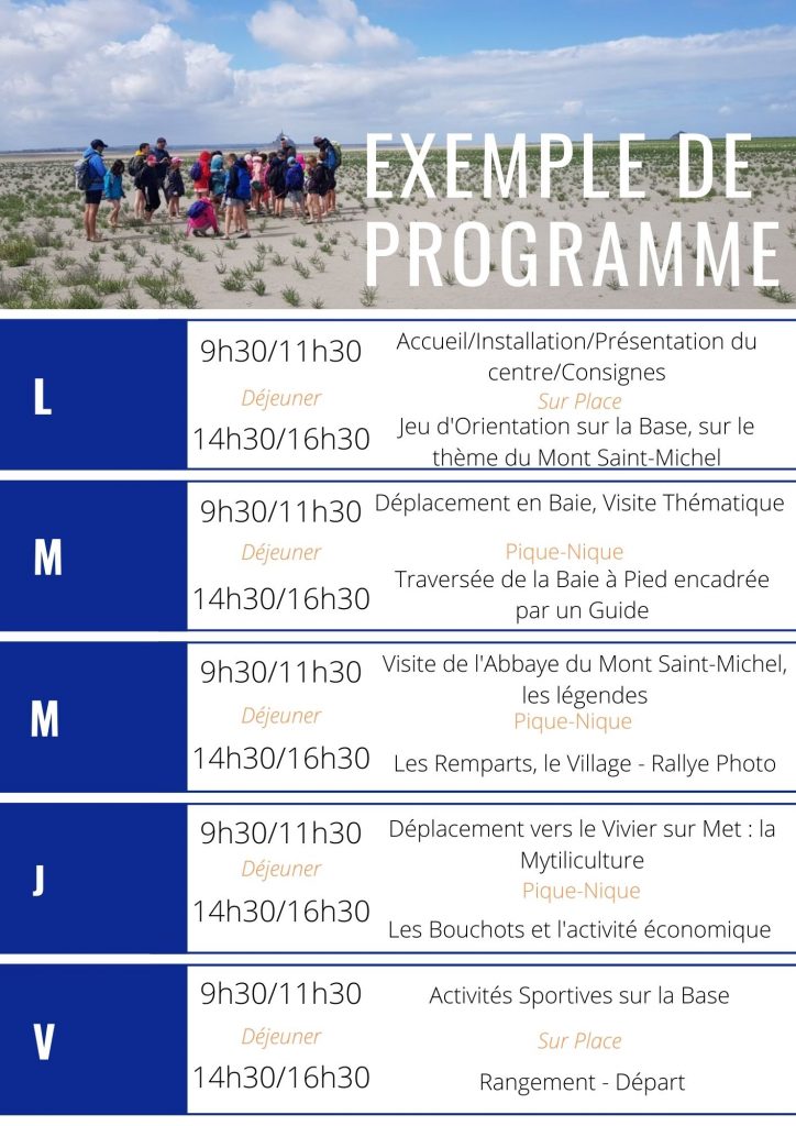 programme Mont saint-Michel